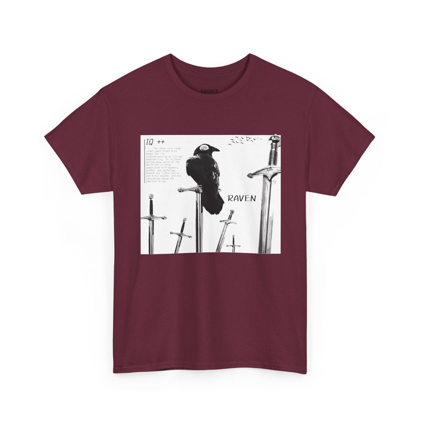 RAVEN : IQ TOO HIGH MEME Unisex Heavy Cotton Tee