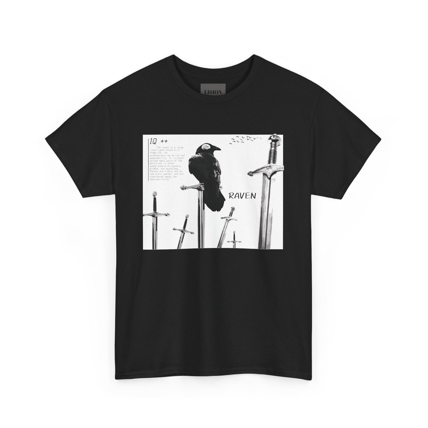 RAVEN : IQ TOO HIGH MEME Unisex Heavy Cotton Tee